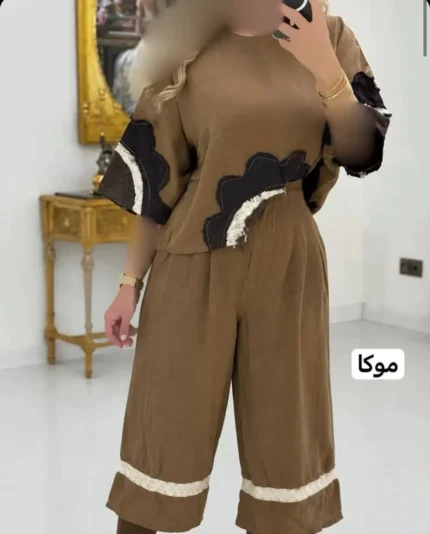 ست شومیز و شلوار برمودا خورشید