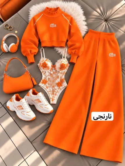 ست کراپ و شلوار لاگوست