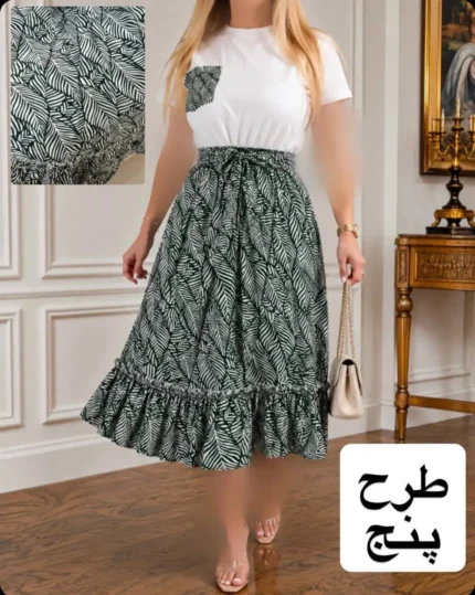 بلوز و دامن تک جیب طرحدار