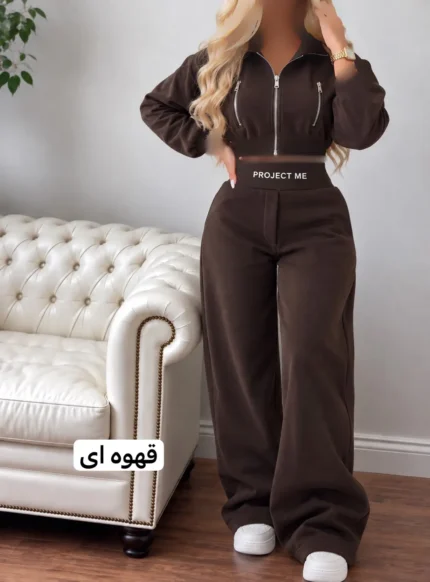 ست بامبر کلاه دار و شلوار فوتر